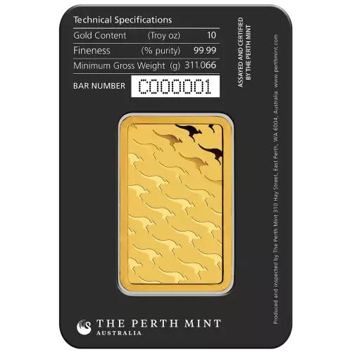 10 oz Gold  Perth Mint Gold Bar (3)