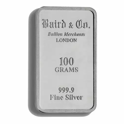 100g Baird & Co Silver Minted Bar (2)