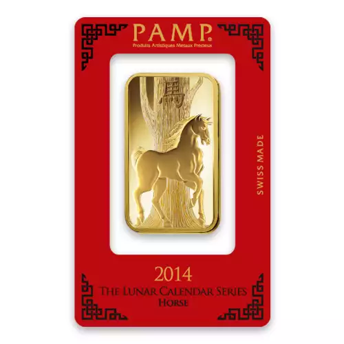100g PAMP Gold Bar - Lunar Horse (3)