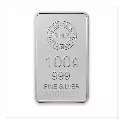 100g The Royal Mint Silver Minted Bar (2)