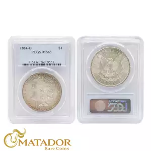 1884-O Morgan Silver Dollar PCGS MS-63 - Matador Rare Coins Ltd.
