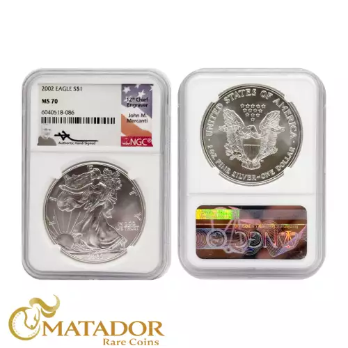 1989 $1 Silver Eagle Mercanti Silver Eagle Signature (2)