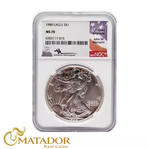 1989 $1 Silver Eagle Mercanti Silver Eagle Signature (5)