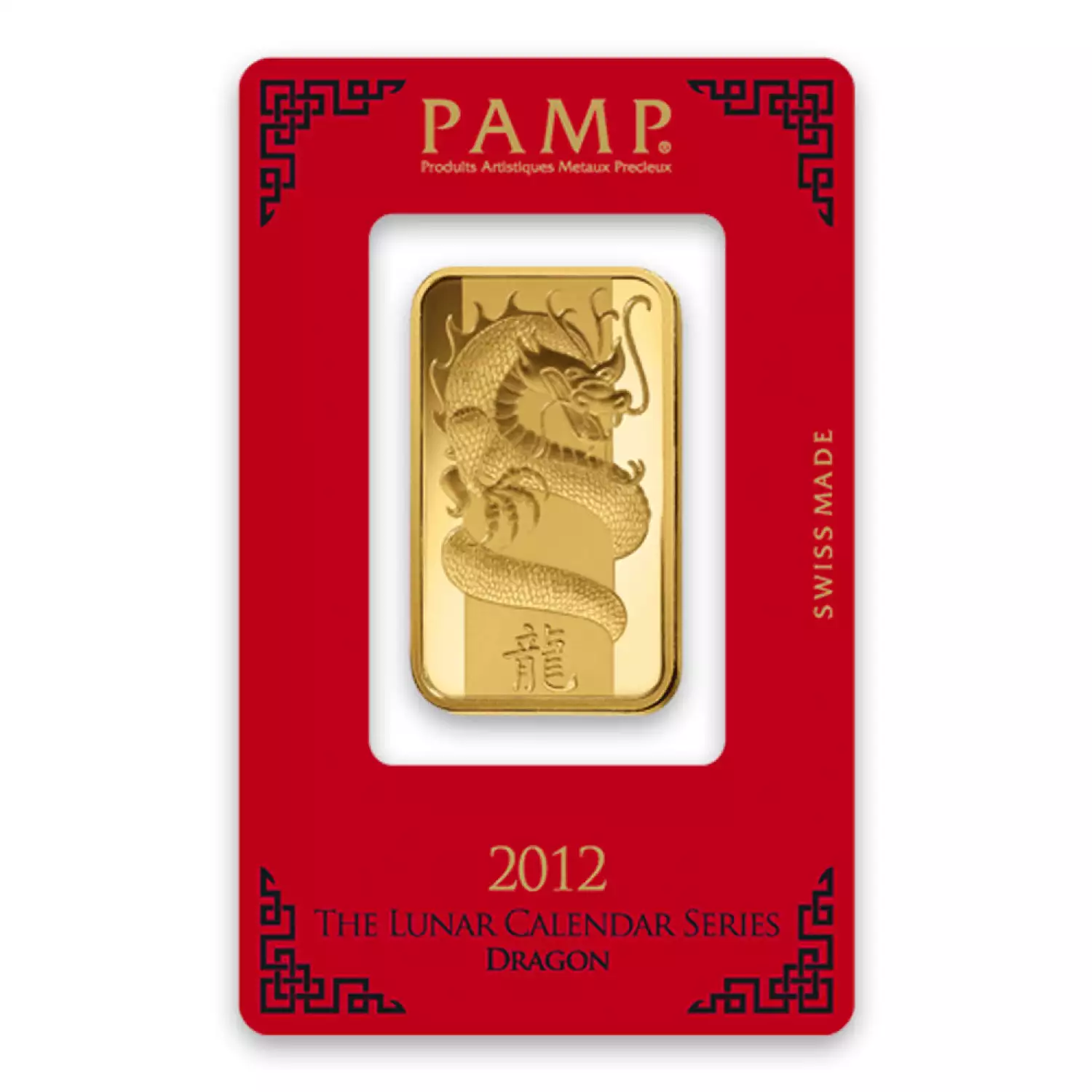 1oz PAMP Gold Bar - Lunar Dragon (3)