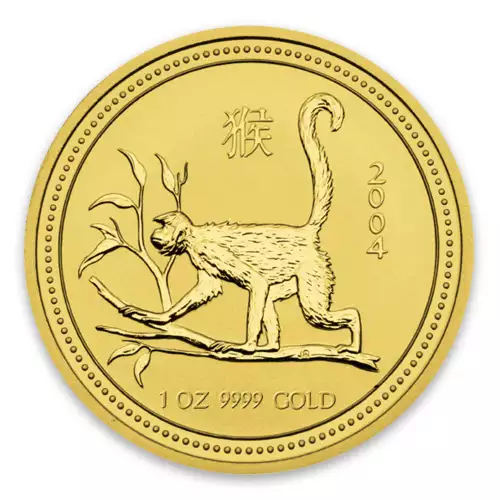 2004 1oz Australian Perth Mint Gold Lunar: Year of the Monkey (2)