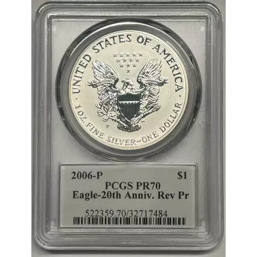 2006-P $1 Eagle-20th Anniversary Reverse Proof Mercanti Signature