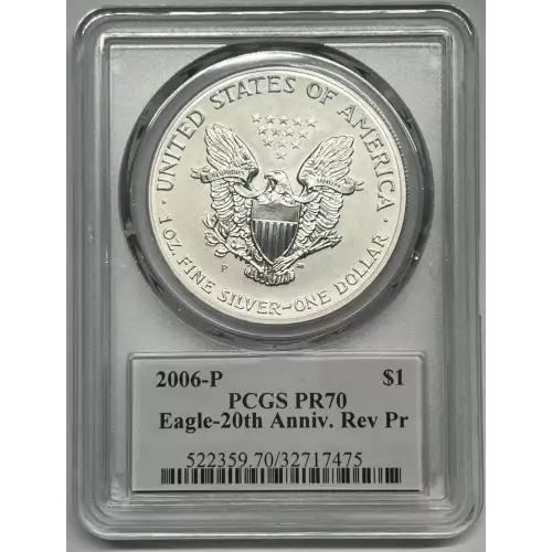 2006-P $1 Eagle-20th Anniversary Reverse Proof Mercanti Signature