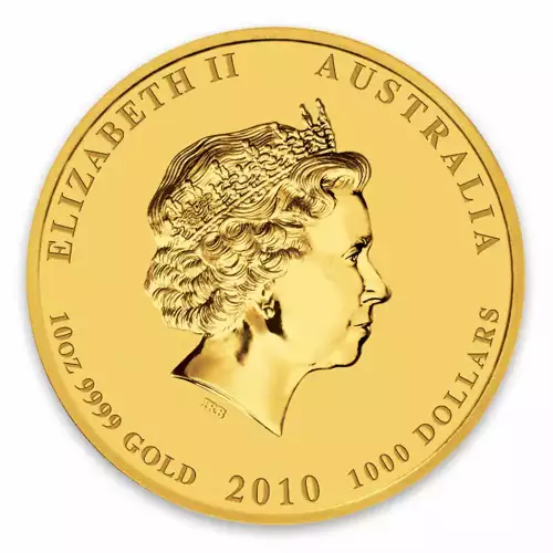 2010 10oz Australian Perth Mint Gold Lunar II: Year of the Tiger (2)