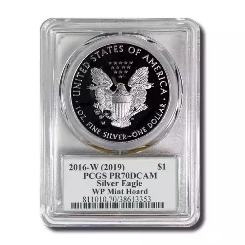 2016-W Silver Eagle Proof Lettered Edge 30th Anniversary.  WP Mint Hoard (2019)  Signed by Master AIP Designer Thomas Cleveland (2)