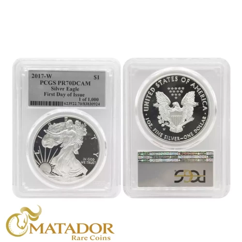 2017-W Silver Eagle Proof PCGS PR70DCAM FDOI 1 of 1,000