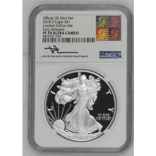 2018-S Silver Eagle Proof NGC PF-70 Limited Edition Set ER - John Mercanti (2)