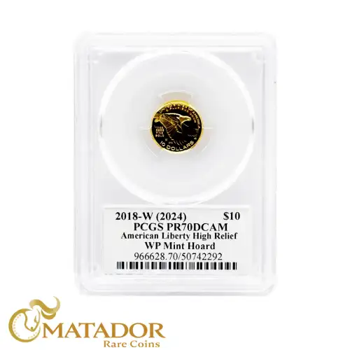 2018-W $10 American Liberty Gold PCGS PR70 John Mercanti (2024) WP Mint Hoard (3)