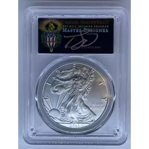 2020(P) Silver Eagle Emergency Issue. Second lowest mintage of the Silver Eagle series with only 240,000.  Signed by US Mint Master AIP Designer Thomas Cleveland First Day of Issue