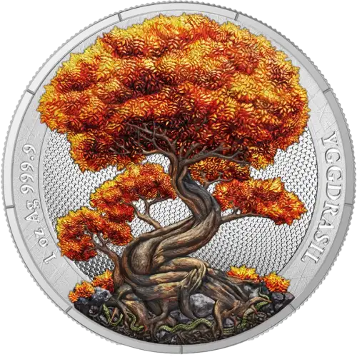 2025 1 oz Mythical Forest: Yggdrasil Autumn Silver Coin (3)