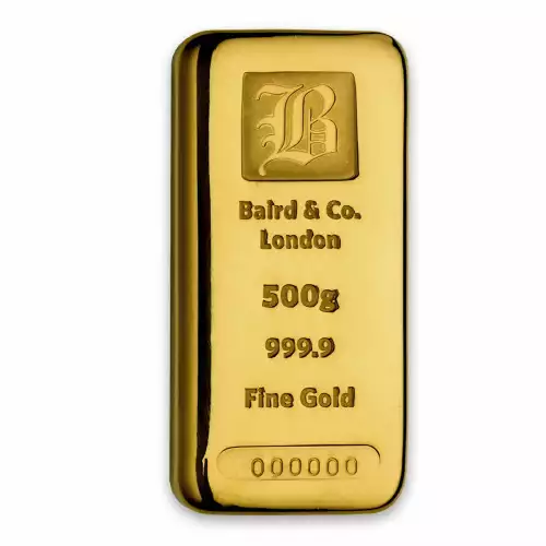 500g Baird & Co Cast Gold Bar (2)