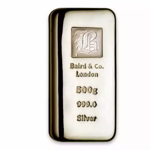 500g Baird & Co Silver Cast Bar (2)