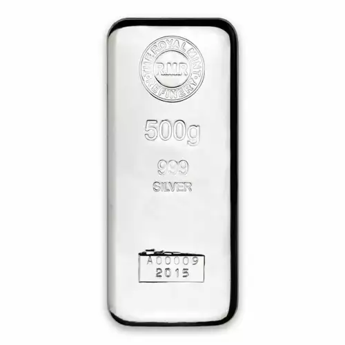 500g The Royal Mint Silver Cast Bar (2)