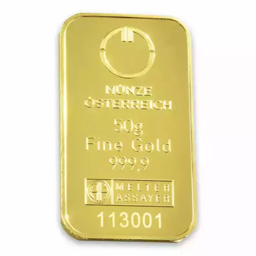 50g Austrian Mint Gold Bar (2)