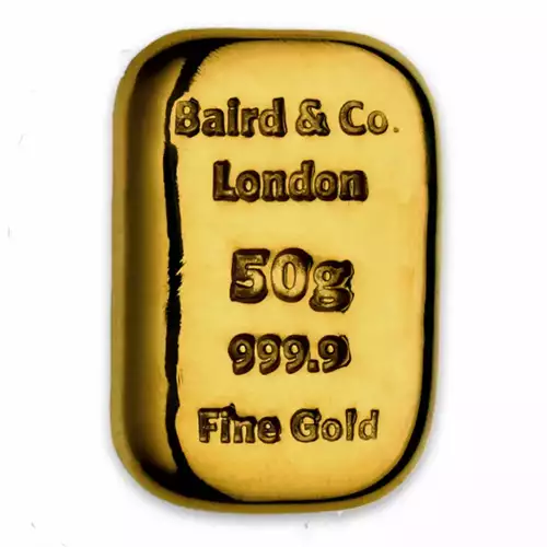 50g Baird & Co Cast Gold Bar (2)