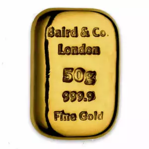 50g Baird & Co Cast Gold Bar (2)
