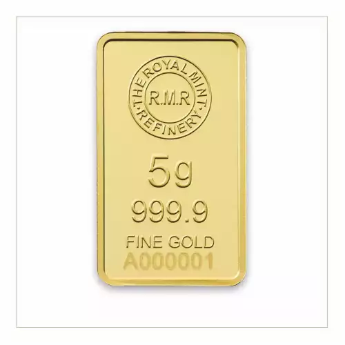 5g Royal Mint Refinery Minted Gold Bar (2)