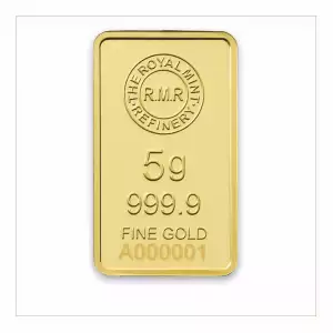 5g Royal Mint Refinery Minted Gold Bar (2)