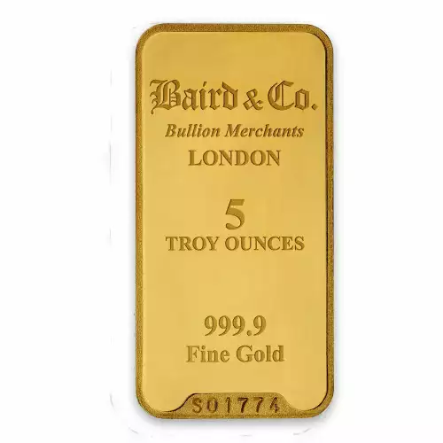 5oz Baird & Co Minted Gold Bar (2)