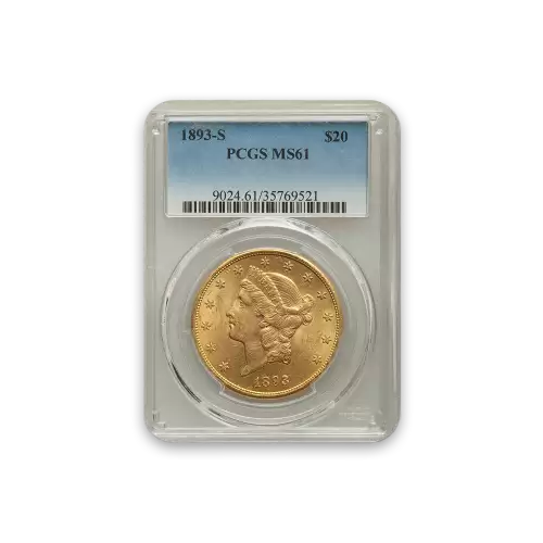 Liberty Head $20 (1849 - 1907) - PCGS - MS61