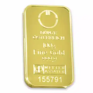 100g Austrian Mint Gold Bar (2)