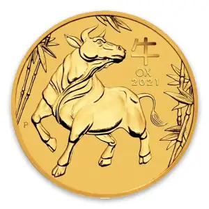 2021 1/4oz Australian Gold Lunar: Year of the Ox (2)