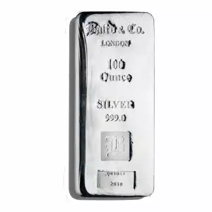 100oz  Baird & Co Silver Cast Bar (2)