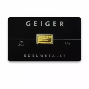 2.5g Schloss Güldengossa Gold Bar (CoinCard) (2)