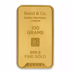 100g Baird & Co Minted Gold Bar (2)